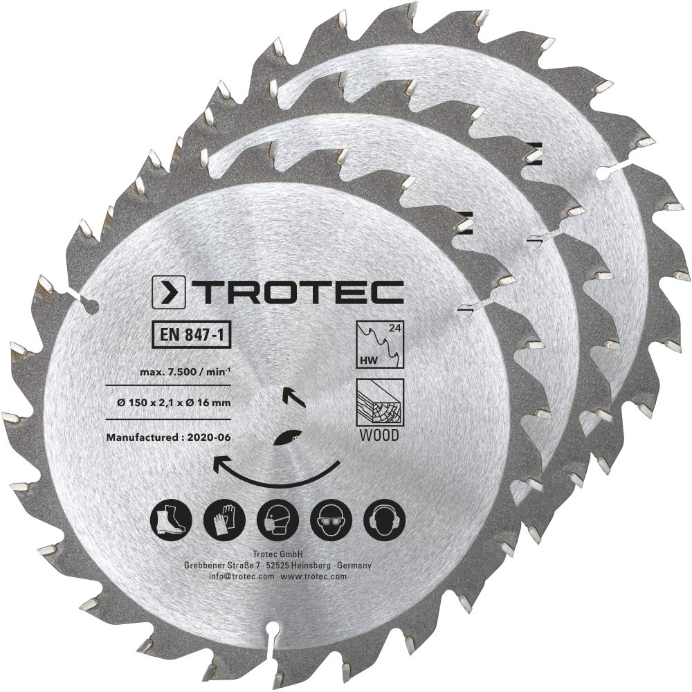trotec-holzkreiss-gebl-tter-set-150-mm-24-z-hne-3-teilig-carbonstahl image 1