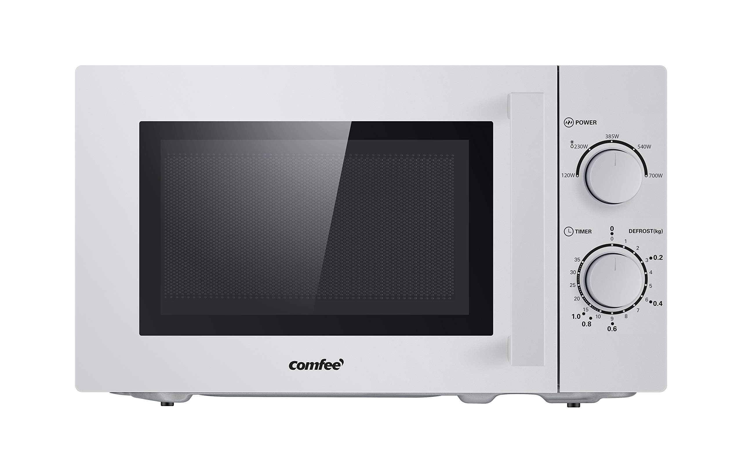 comfee-cmsn-20-solo-mikrowelle-20l-700w-silber-mit-5-leistungsstufen-und-drehtel image 1