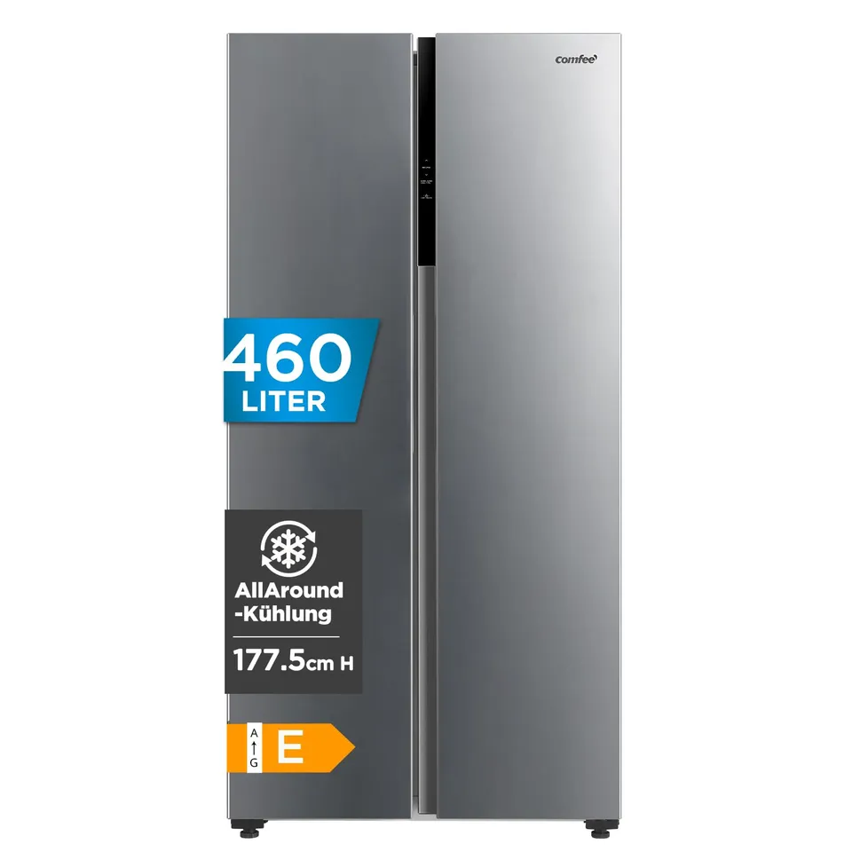 comfee-side-by-side-k-hlschrank-460l-no-frost-mit-inverter-kompressor-und-led-di image 1
