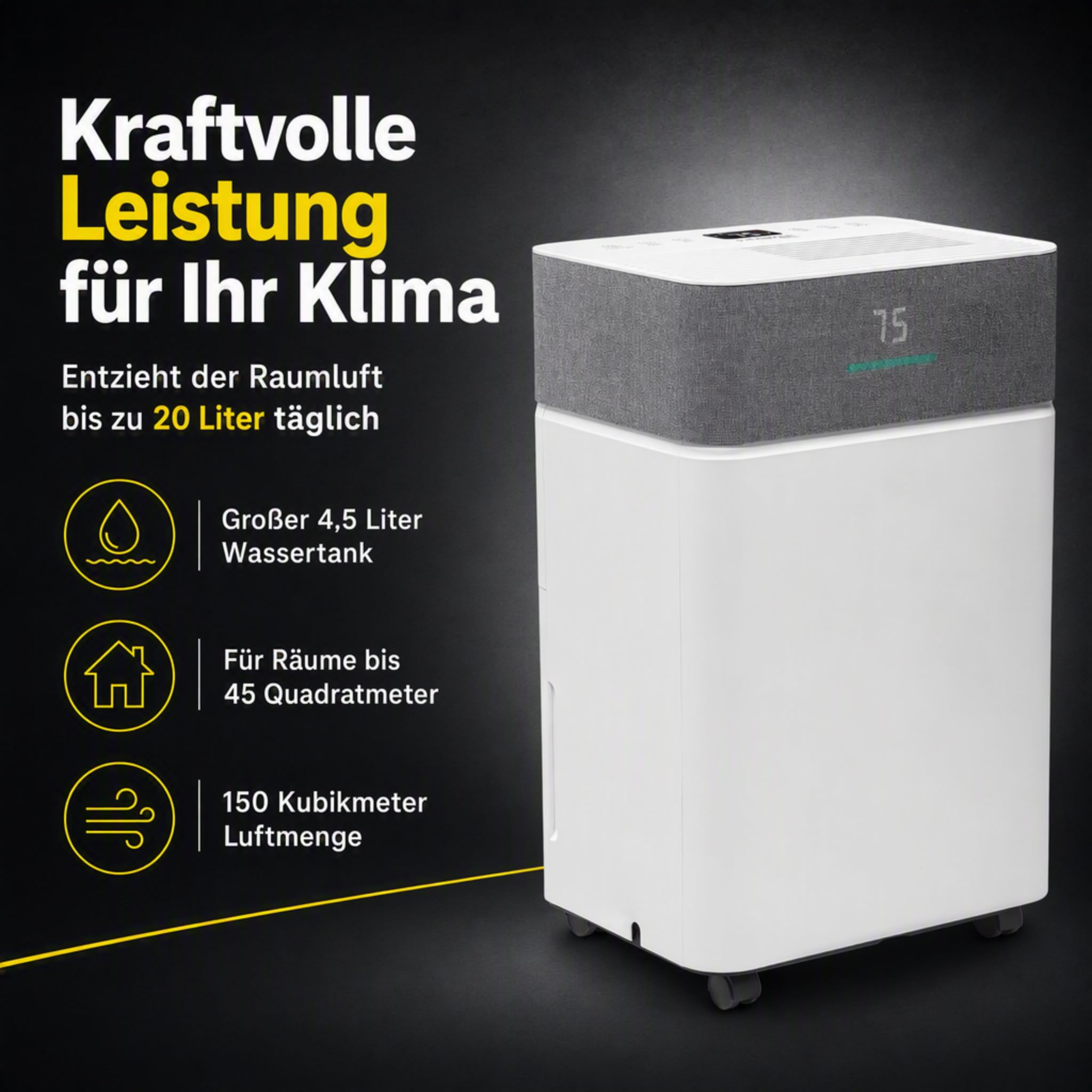 trotec-ttk-63-e-luftentfeuchter-20-l-tag-bis-45-m-mit-hygrostat image 2