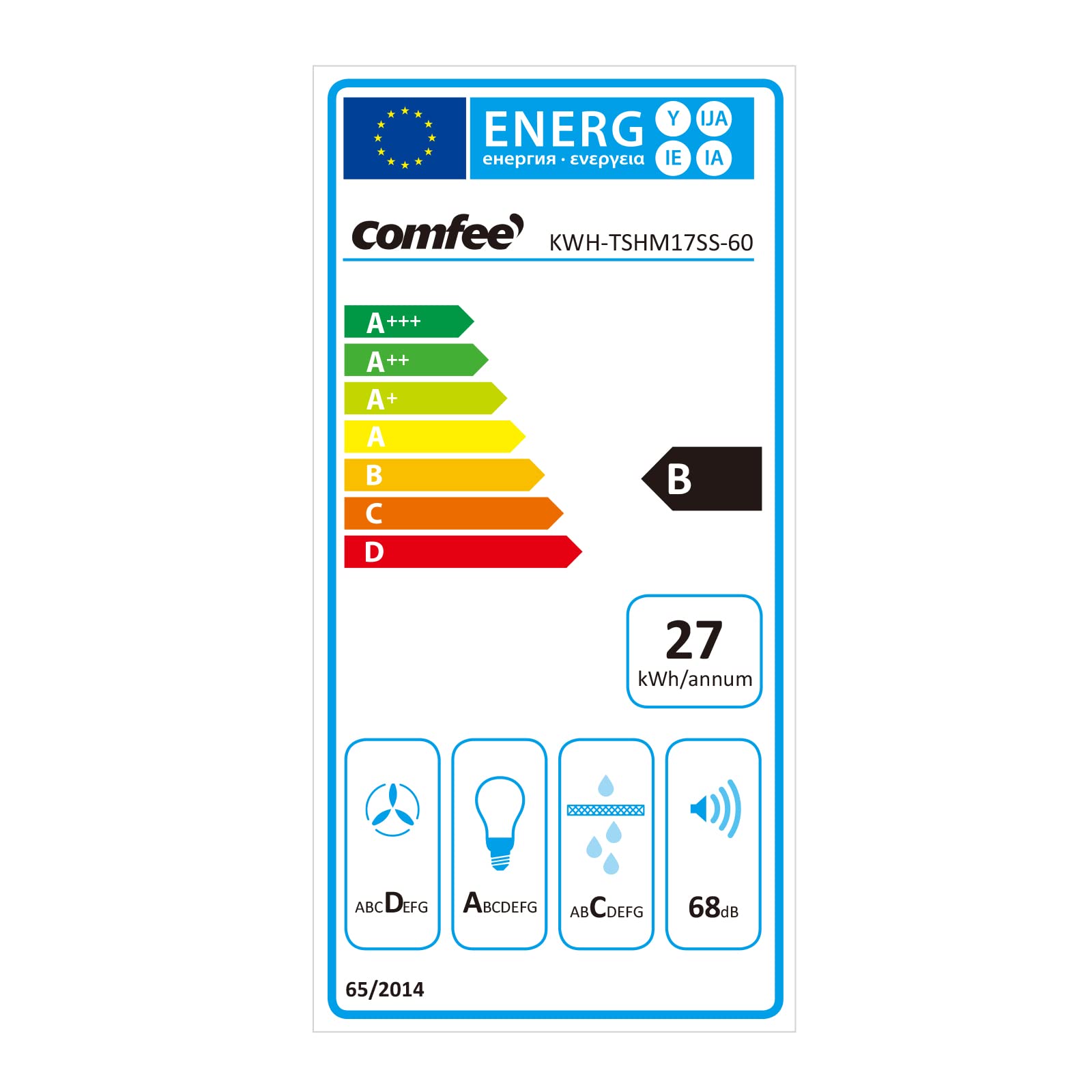 comfee-tshm17ss-60-kaminhaube-60-cm-dunstabzugshaube-edelstahl image 7