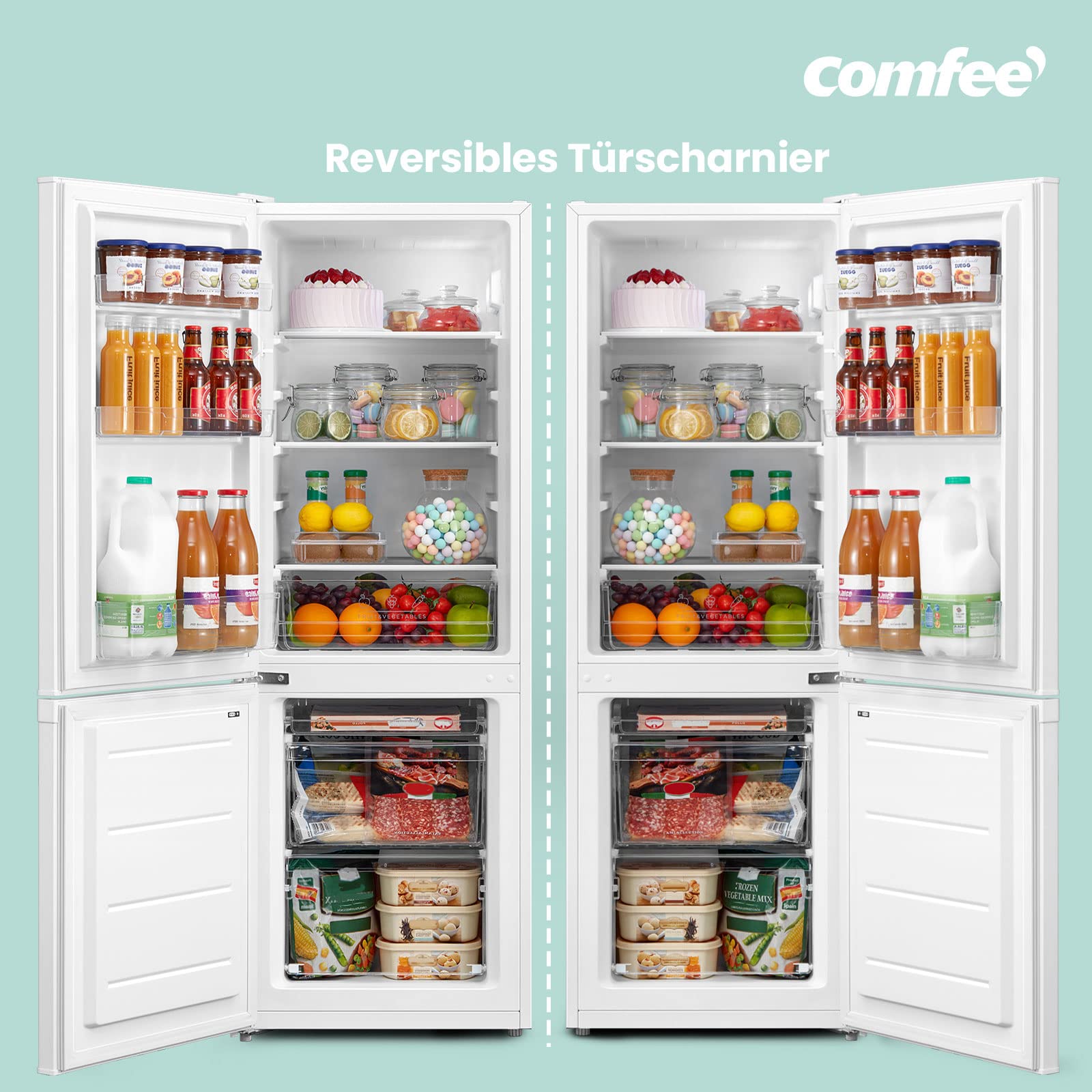 comfee-rcb170wh2-e-k-hl-gefrierkombination-170-l-141-8-x-50-x-54-cm-wei image 5
