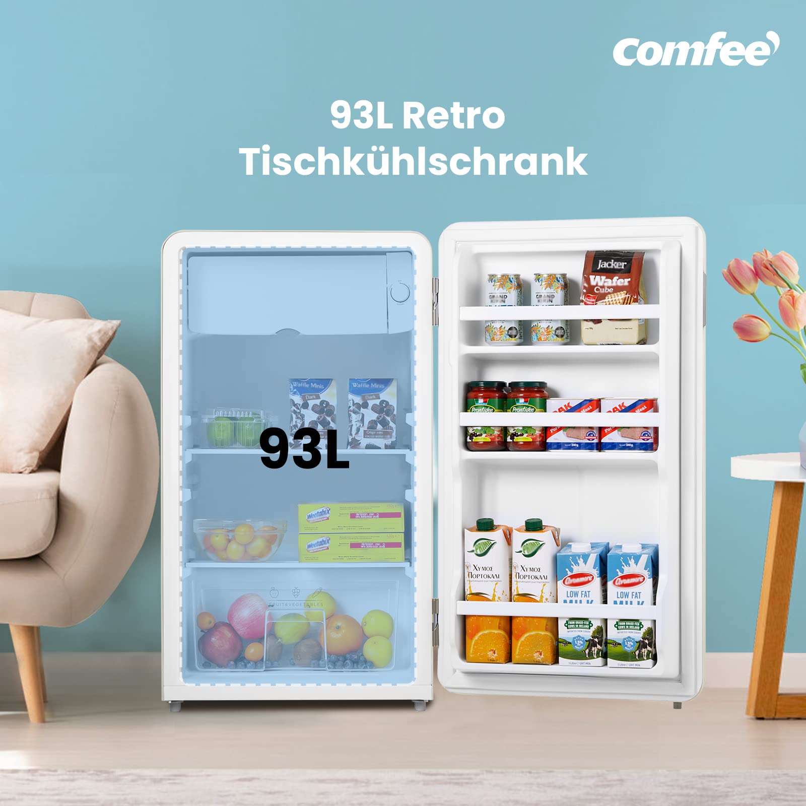 comfee-rcd93be1rt-e-retro-tischk-hlschrank-93-l-in-beige image 5