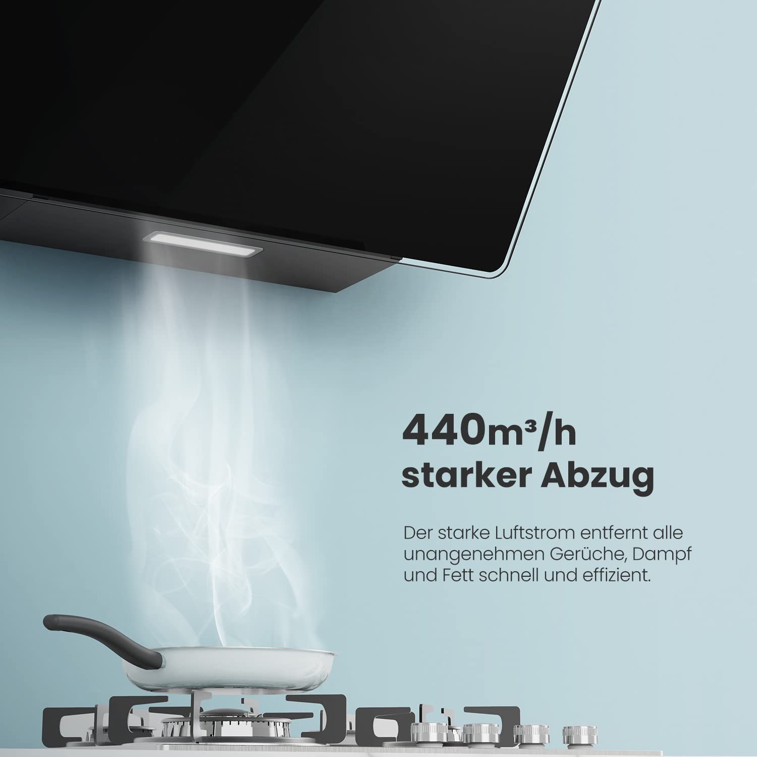 comfee-chk-3-6j64c-dunstabzugshaube-60-cm-schwarz-glas-edelstahl image 2