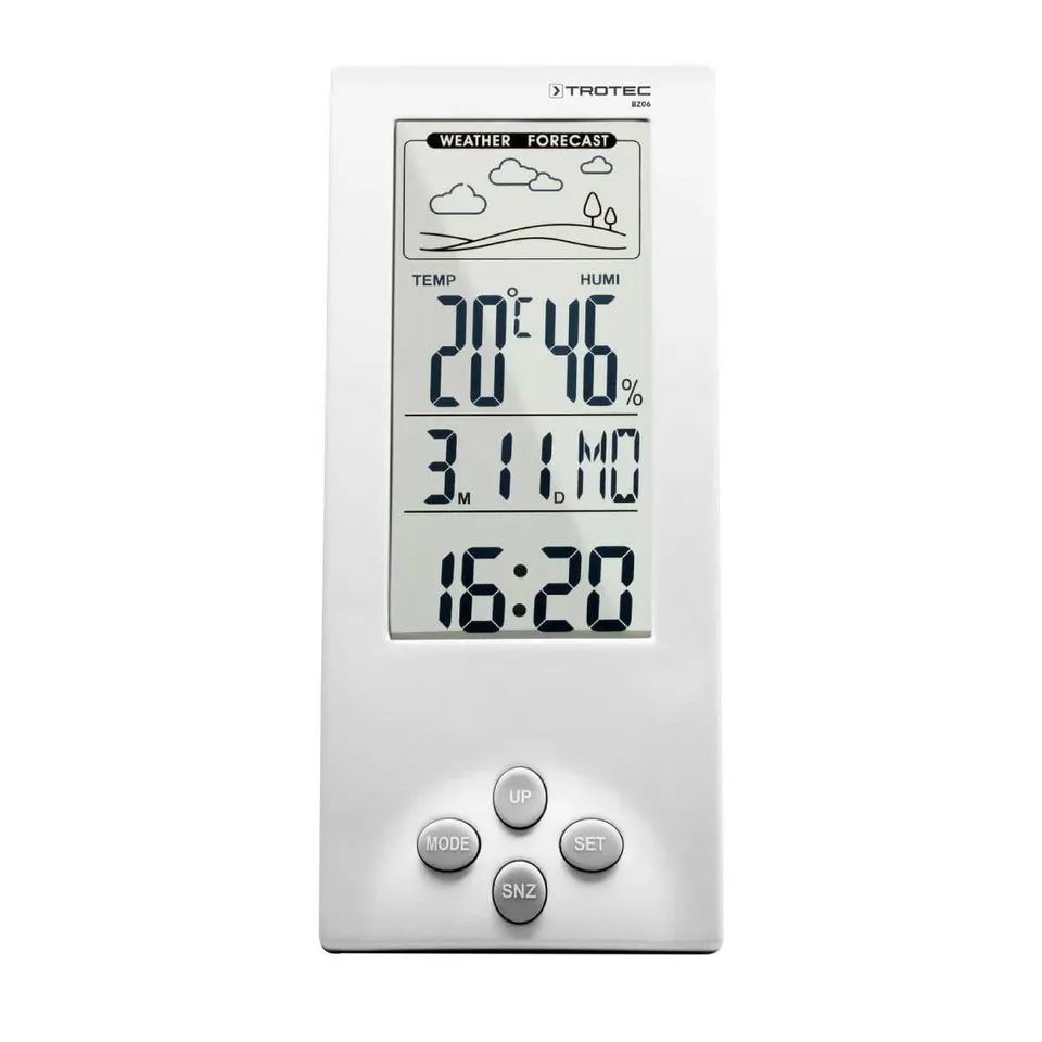 trotec-wetterstation-bz06-4-in-1-thermo-hygrometer-mit-wecker image 1