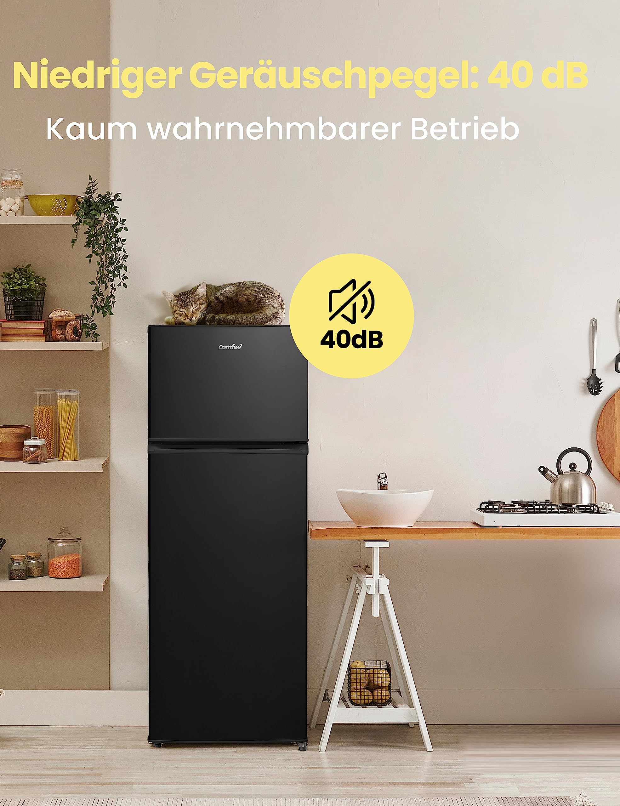 comfee-rct284dk2a-k-hl-gefrierkombination-143-cm-schwarz-204-l-176-kwh-jahr image 4