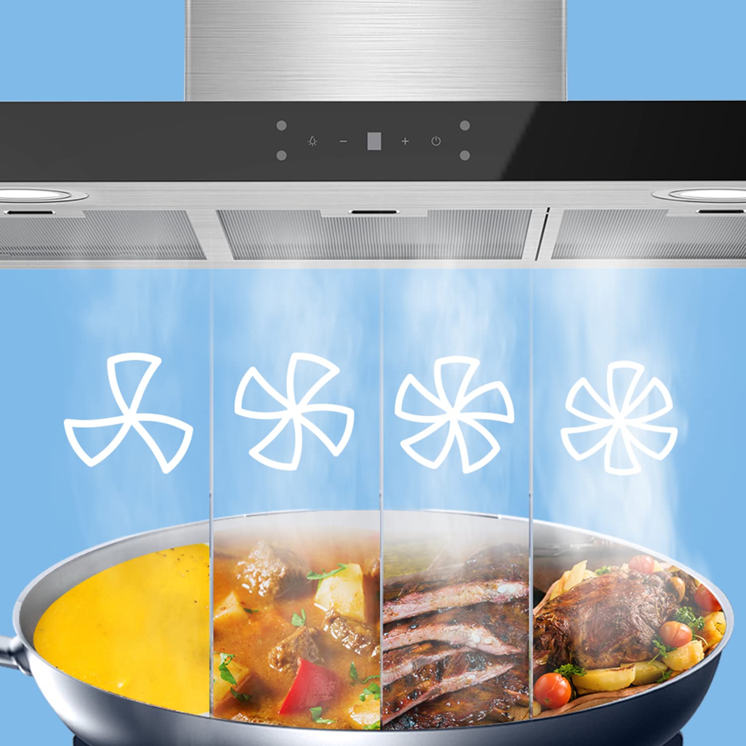 comfee-tshm77ss-90-dunstabzugshaube-90cm-edelstahl-650m-h-a-mit-gesture-control image 8