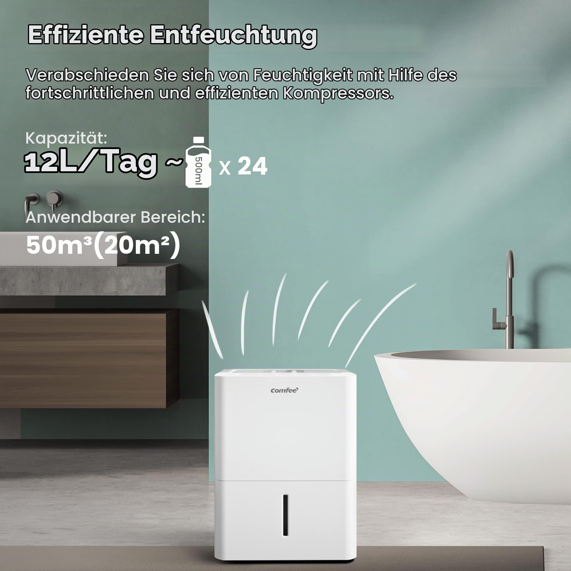 comfee-mddn-12den7-casa-muffa-luftentfeuchter-12-l-tag-mit-2-1-l-tank-und-r290 image 7