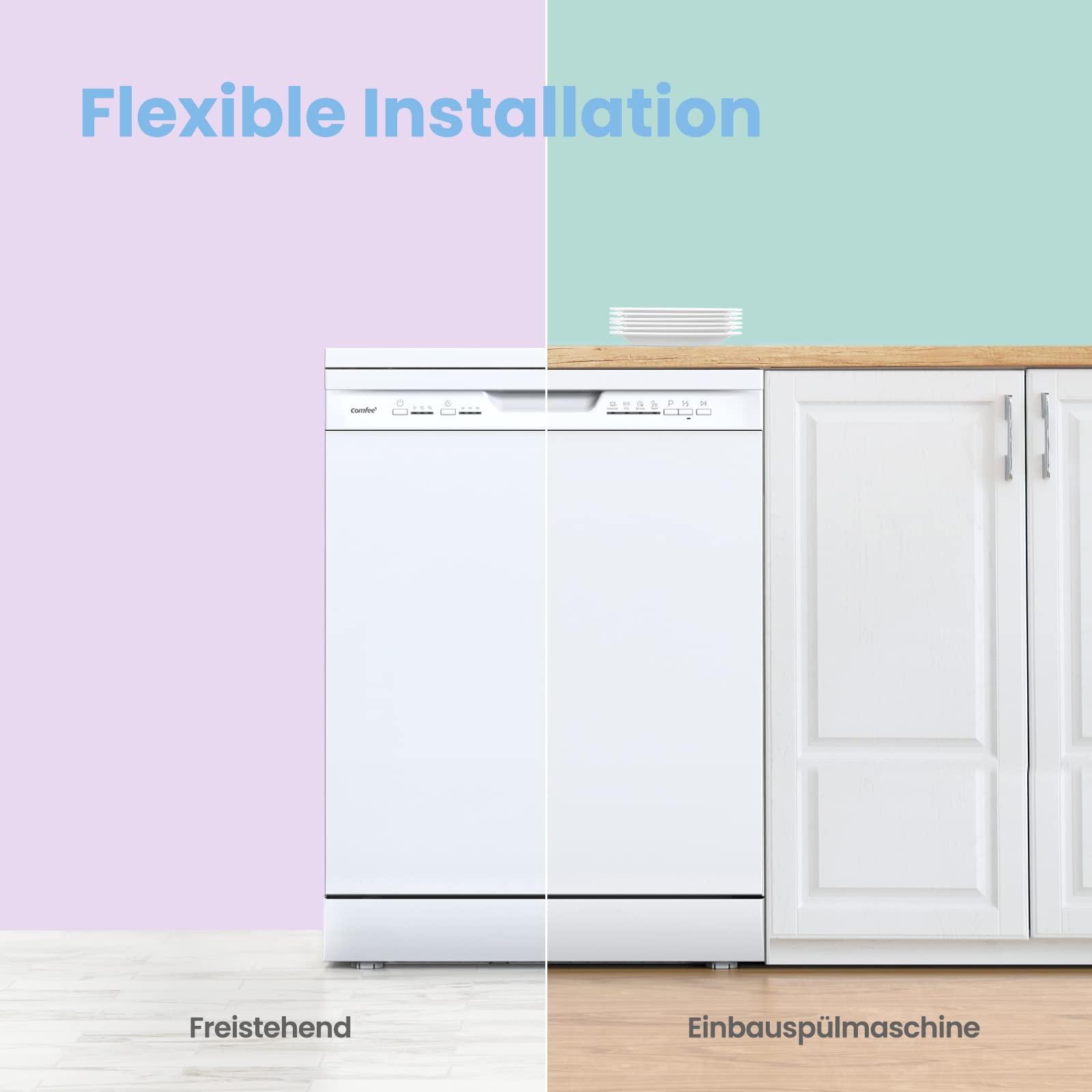 comfee-csf-3n12ew-freistehender-geschirrsp-ler-12-ma-gedecke-wei image 3