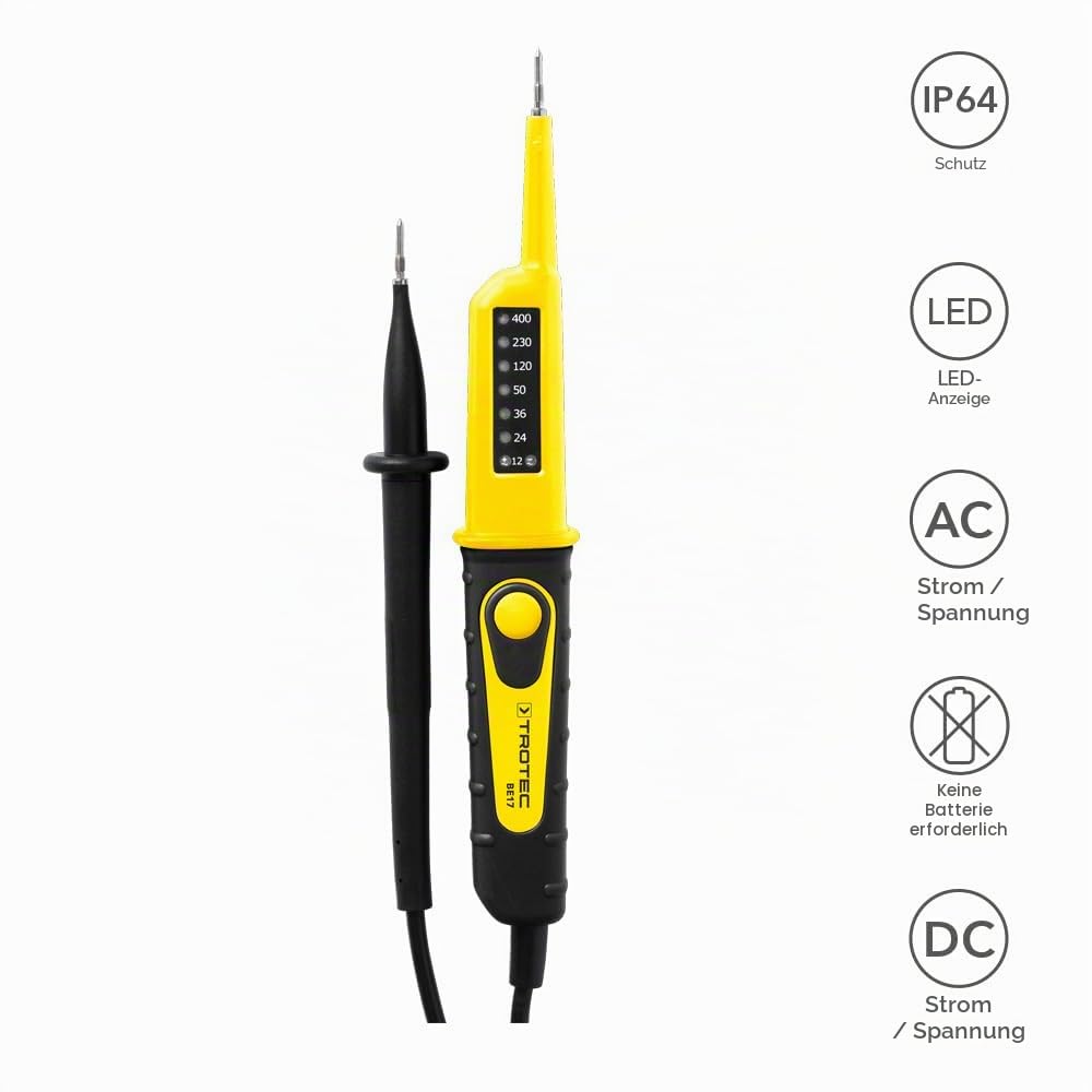 trotec-be17-spannungspr-fer-2-polig-ac-dc-12-400-v-mit-fi-rcd-test-30-ma image 2