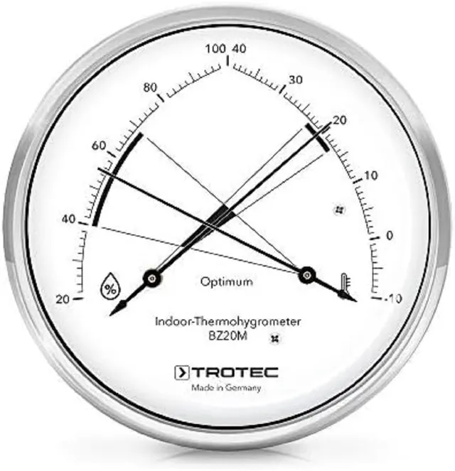 trotec-bz20m-thermohygrometer-analog-edelstahl-10-c-bis-40-c-20-bis-100-r-f image 1