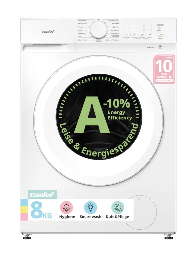 comfee-cf08ewp05w-frontlader-waschmaschine-8-kg-a-10 image 1