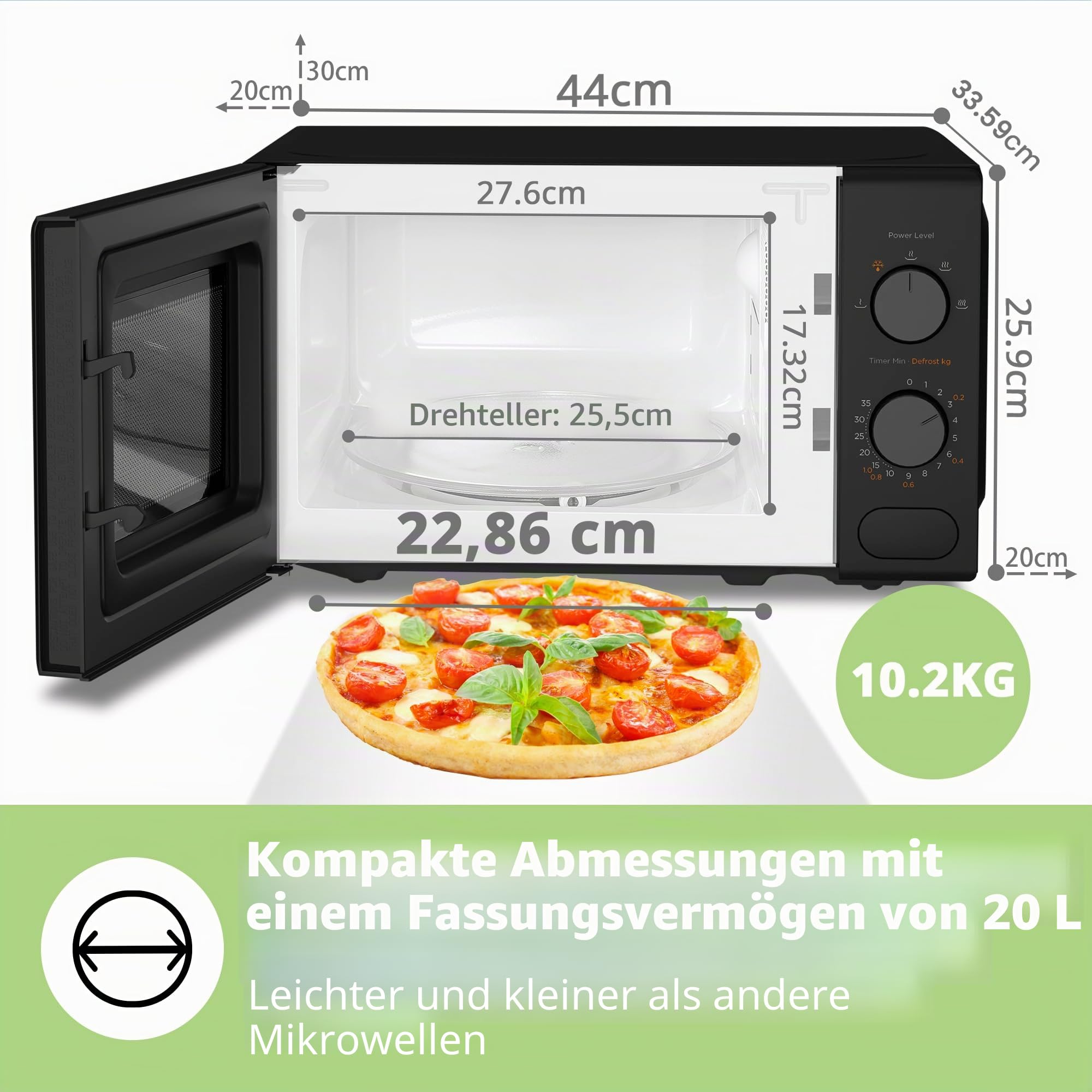 comfee-cm-m202cc-bk-mikrowelle-20-liter-700-w-schwarz image 5