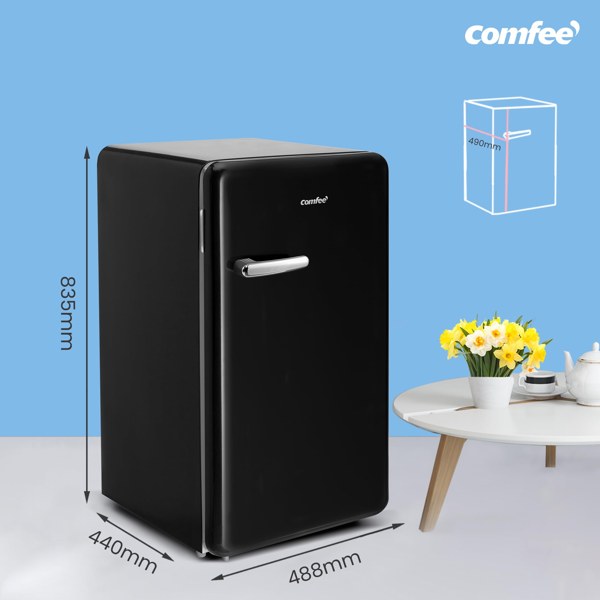 comfee-rcd93dk2rt-e-mini-k-hlschrank-93-l-retro-schwarz-1-t-rig-41-db image 2