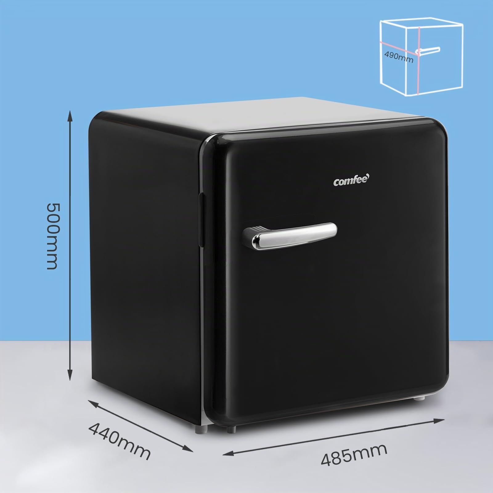 comfee-rcd50dk2rt-e-mini-k-hlschrank-47-l-retro-schwarz image 6