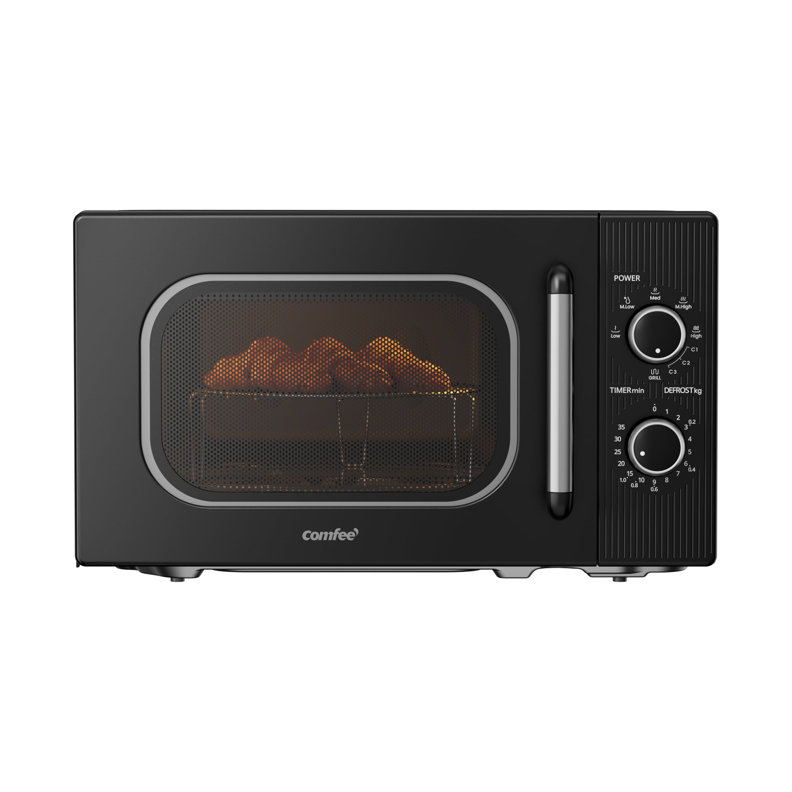 comfee-cmsn-20-solo-mikrowelle-20l-700w-silber-mit-5-leistungsstufen-und-drehtel image 8