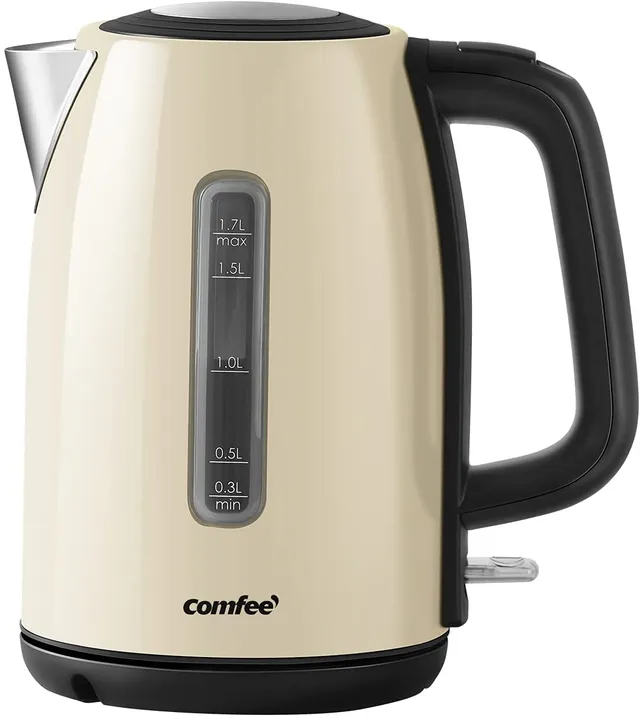 comfee-wasserkocher-1-7l-edelstahl-2200w-kabellos-mit-abschaltautomatik image 1