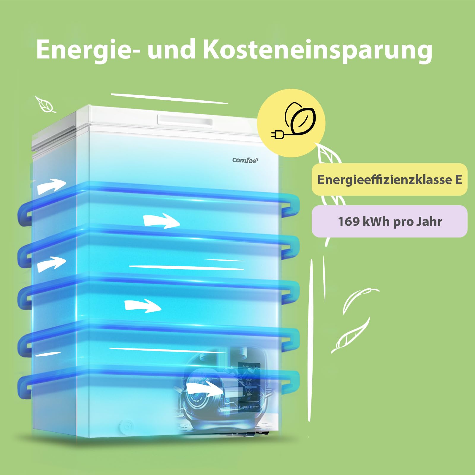 comfee-rcc100wh2-e-gefriertruhe-99-l-wei-e-klasse-38-db image 5