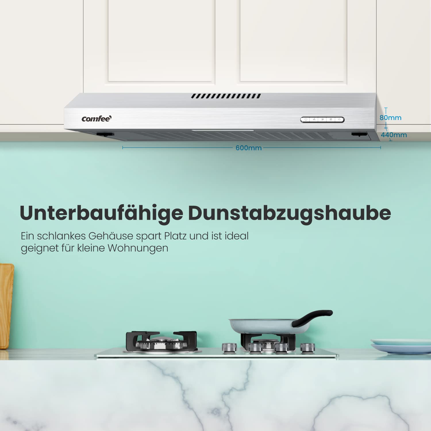 comfee-chu-3-6f17cs-60-cm-unterbau-dunstabzugshaube-edelstahl-180-m-h image 4