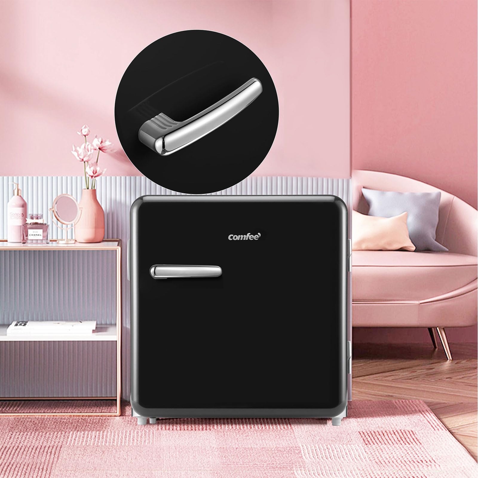 comfee-rcd50dk2rt-e-mini-k-hlschrank-47-l-retro-schwarz image 4