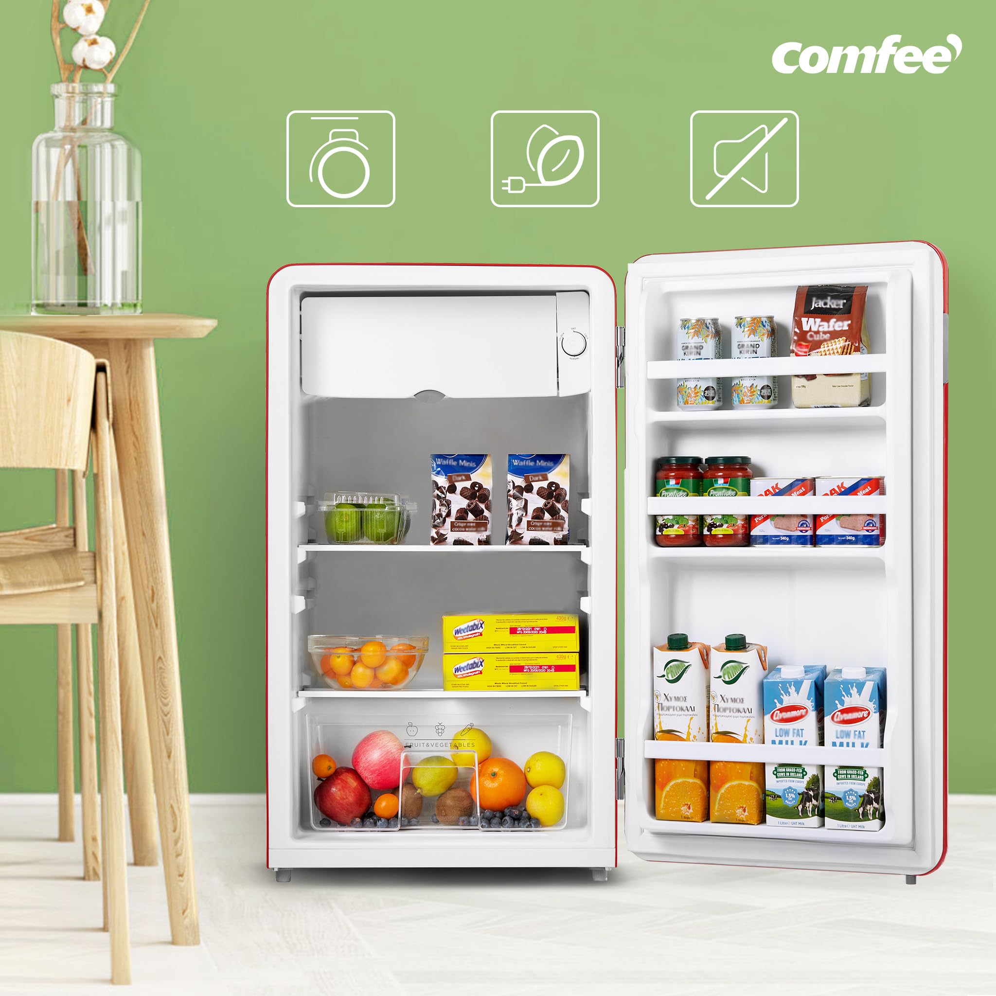 comfee-rcd93re2rt-e-mini-k-hlschrank-93-l-retro-rot image 4
