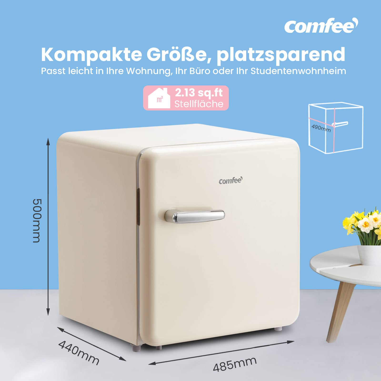 comfee-rcd50be1rt-e-retro-mini-k-hlschrank-47l-beige-50-cm image 3