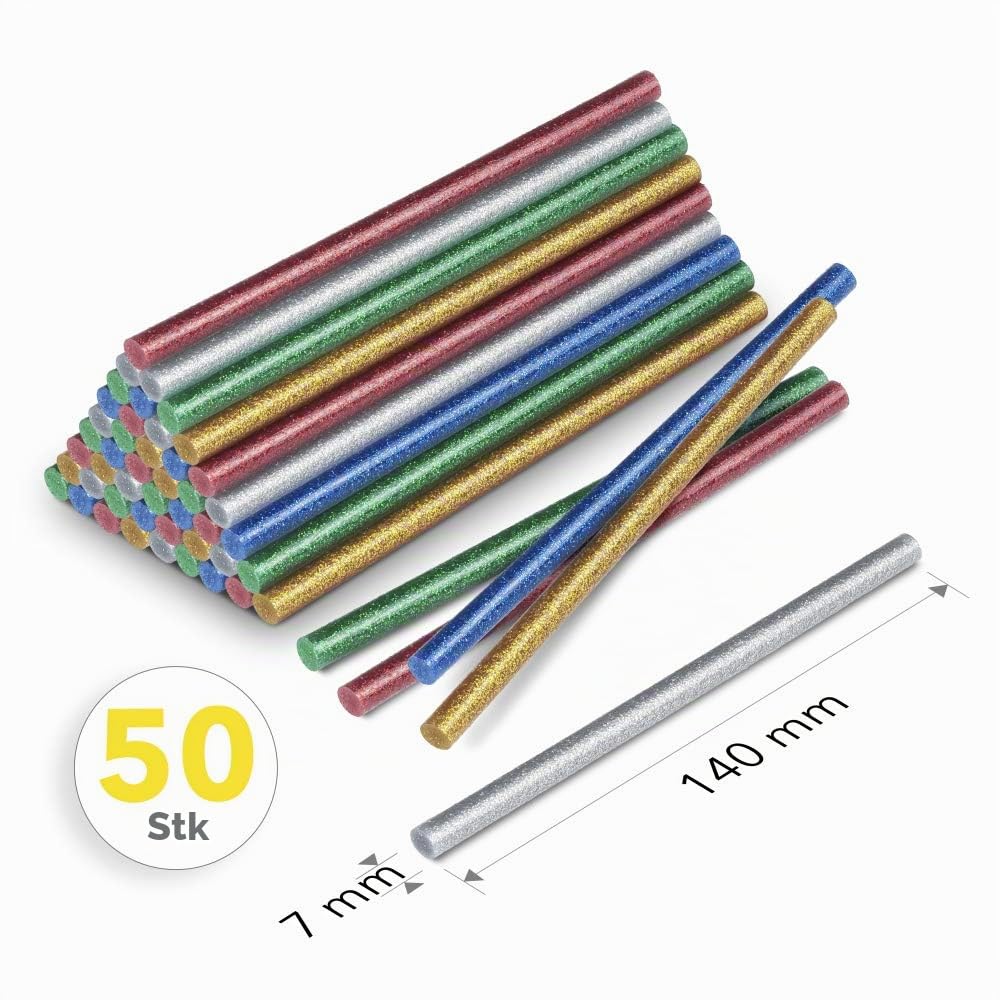 trotec-hei-klebestifte-7-mm-glitzer-50-st-ck-klebesticks-f-r-7mm-hei-klebepistol image 2