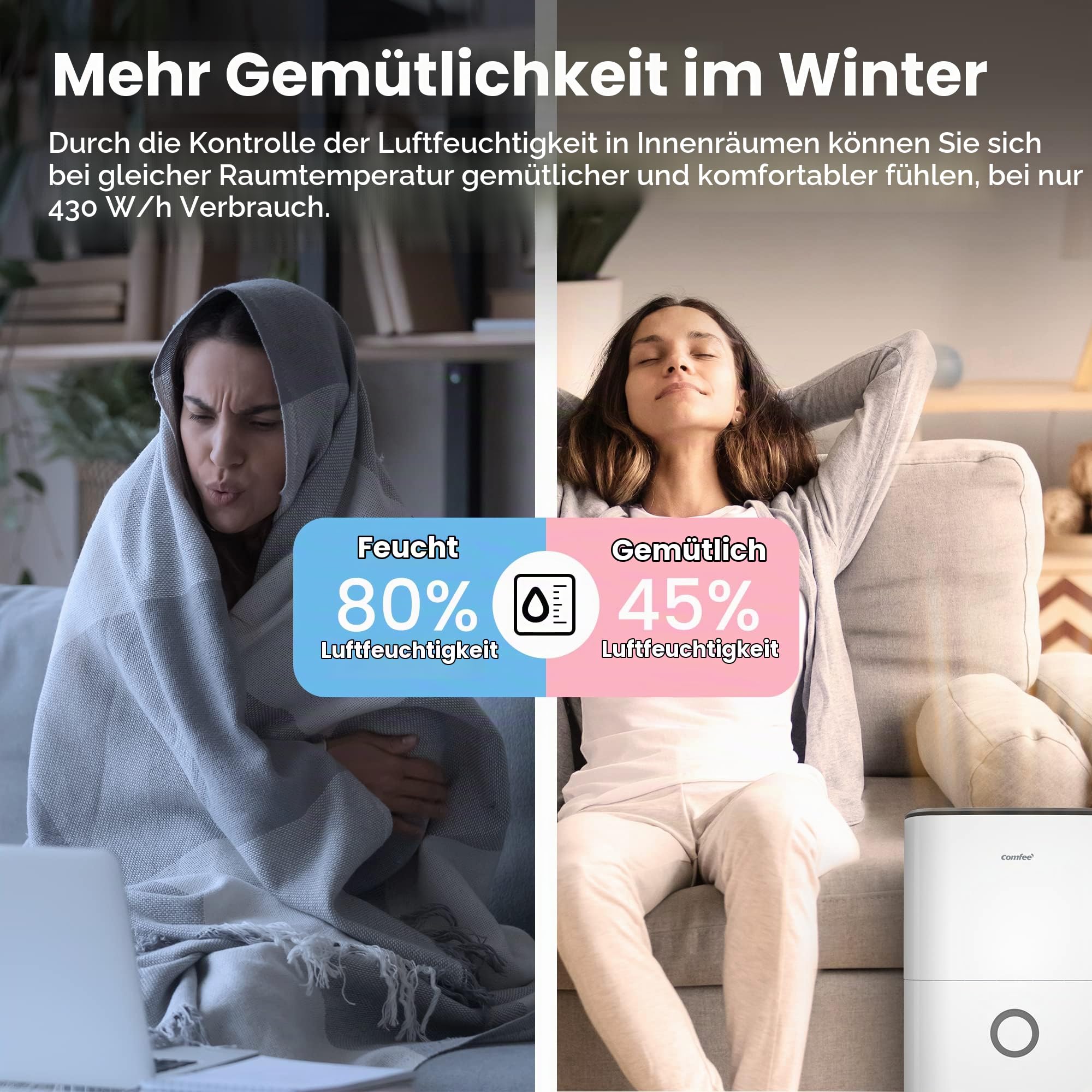 comfee-mddf-16den7-luftentfeuchter-16-l-tag-f-r-32-m-mit-3-l-tank-und-24h-timer image 3