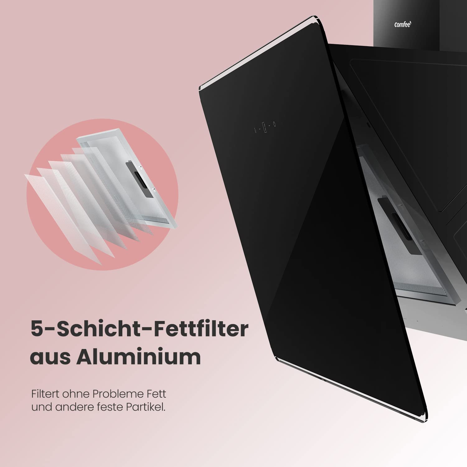 comfee-chk-3-6j64c-dunstabzugshaube-60-cm-schwarz-glas-edelstahl image 4