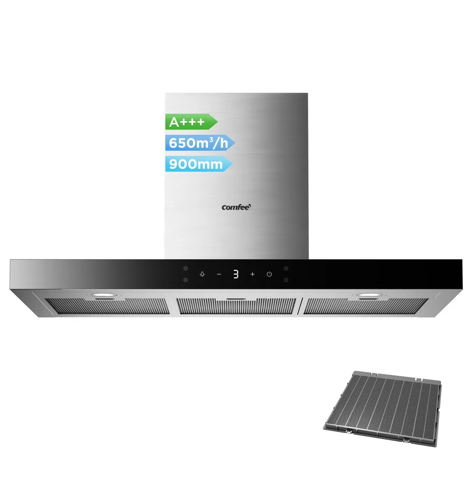 comfee-tshm77ss-90-dunstabzugshaube-90cm-edelstahl-650m-h-a-mit-gesture-control image 1