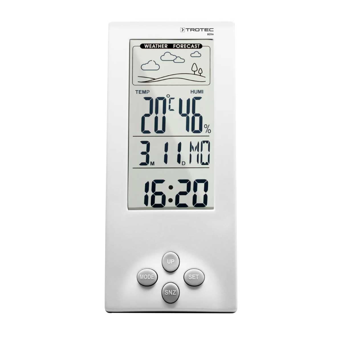 trotec-wetterstation-bz06-4-in-1-thermo-hygrometer-mit-wecker image 1