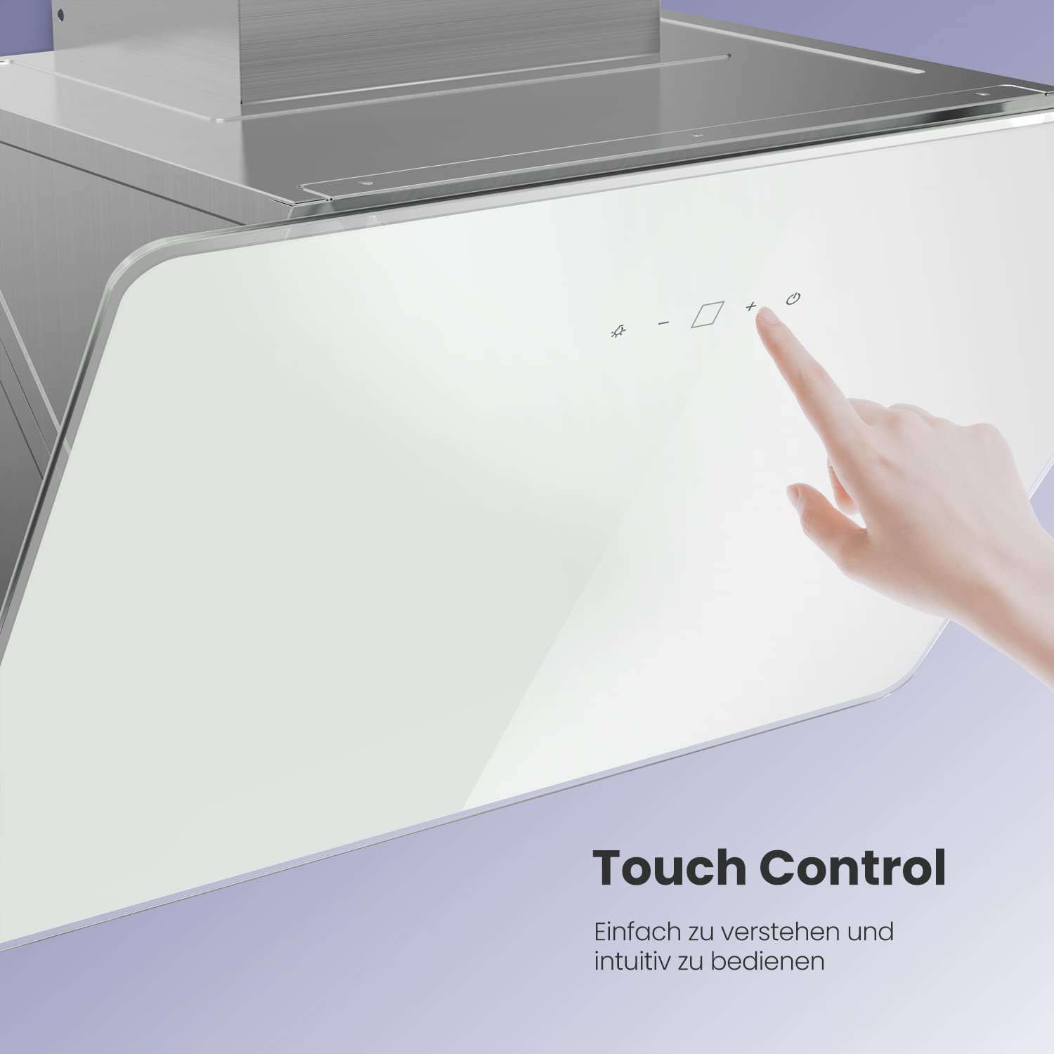 comfee-chk-3-6j64cw-dunstabzugshaube-60-cm-wei-440-m-h-glas-edelstahl-mit-touch- image 4