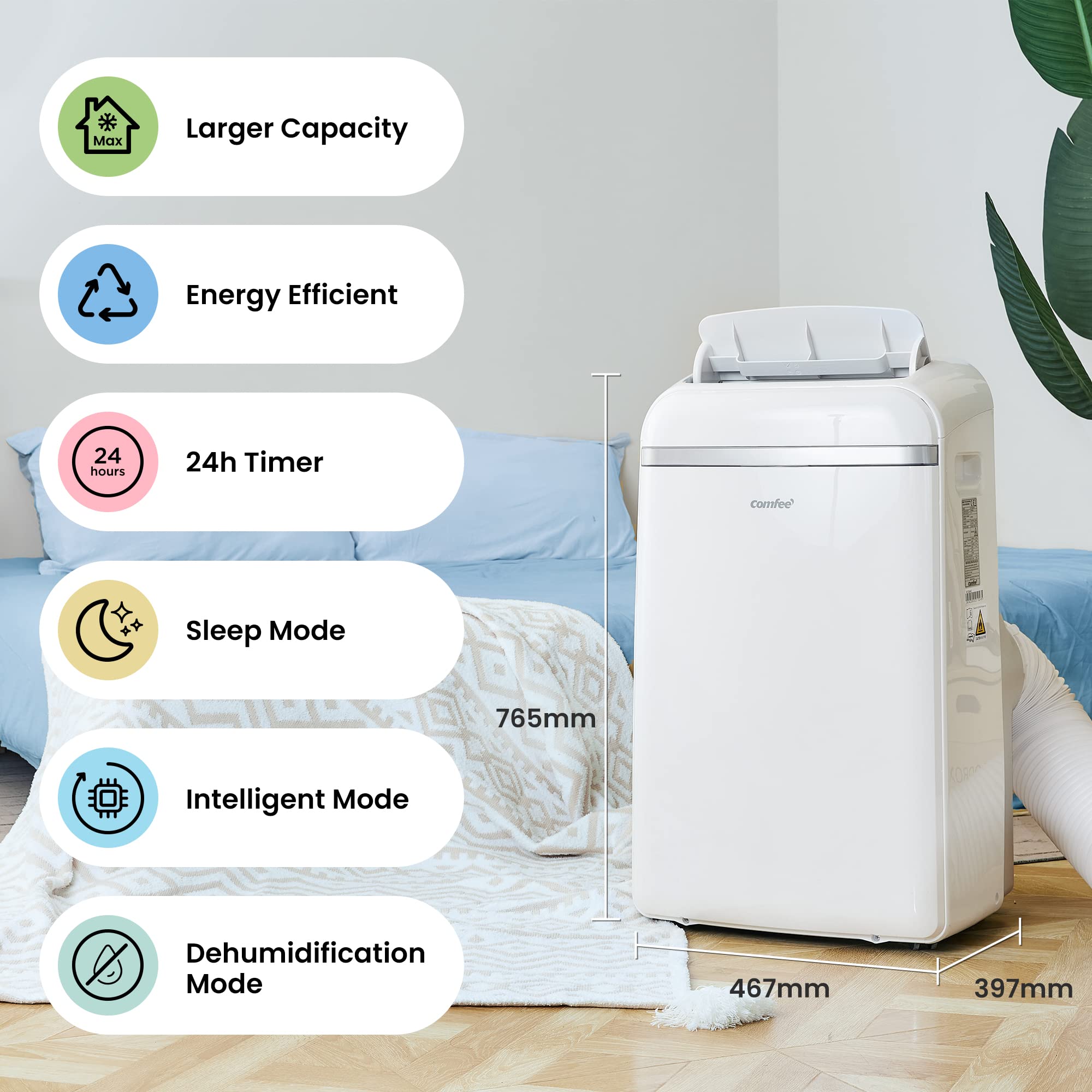 comfee-eco-friendly-pro-mobiles-klimager-t-10000-btu-2-9-kw-k-hlen-entfeuchten-v image 2