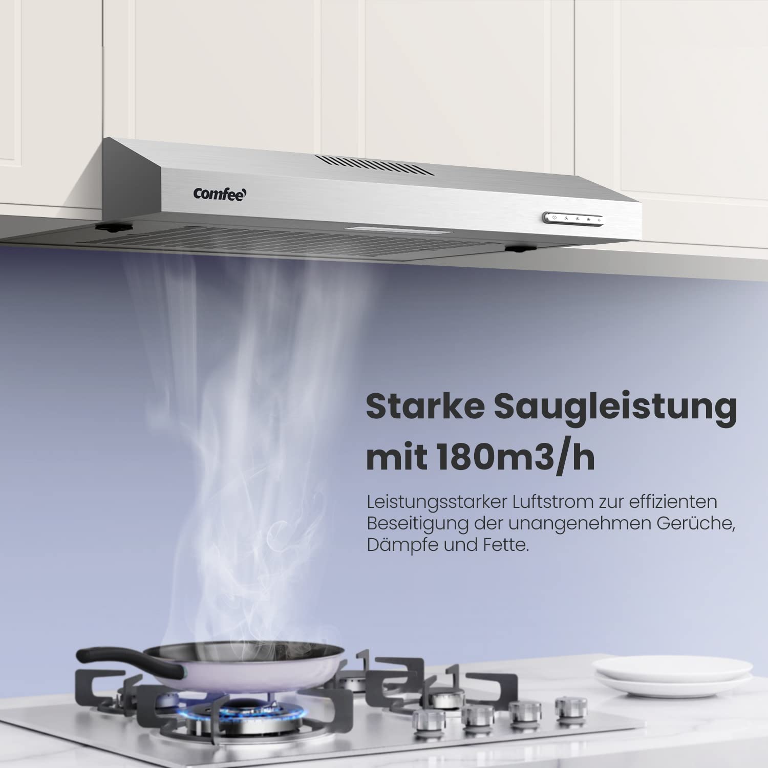 comfee-chu-3-6f17cs-60-cm-unterbau-dunstabzugshaube-edelstahl-180-m-h image 2