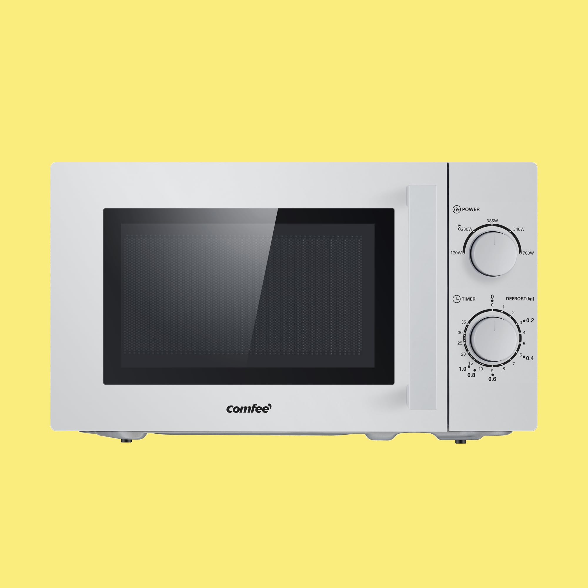 comfee-cmsn-20-solo-mikrowelle-20l-700w-silber-mit-5-leistungsstufen-und-drehtel image 6