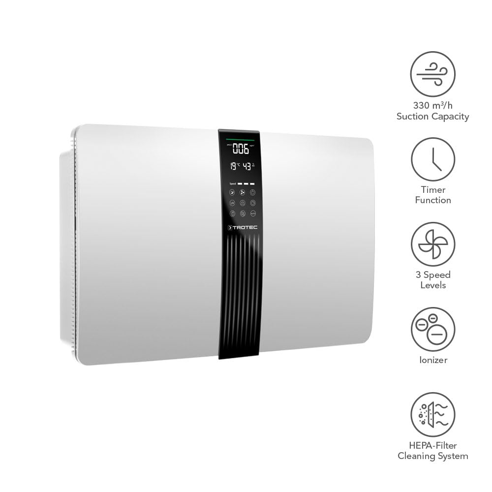 trotec-airgoclean-140-e-luftreiniger-hepa-bis-40m-wei-mit-ionisation image 2