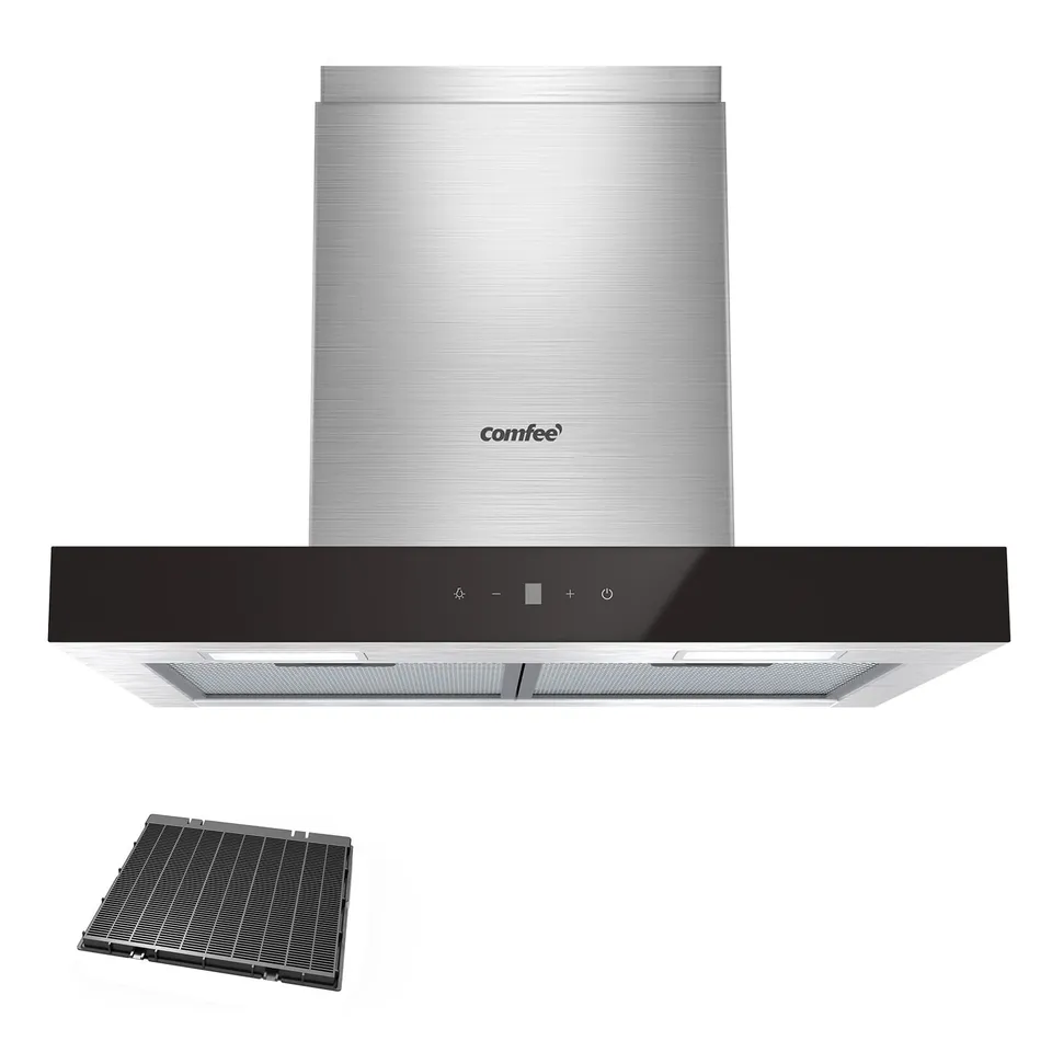 comfee-dunstabzugshaube-chw-7-6m77a2-60-cm-650-m-h-inox-schwarz image 1