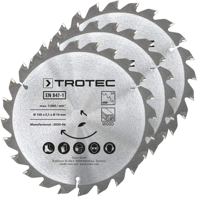 trotec-holzkreiss-gebl-tter-set-150-mm-24-z-hne-3-teilig-carbonstahl image 1