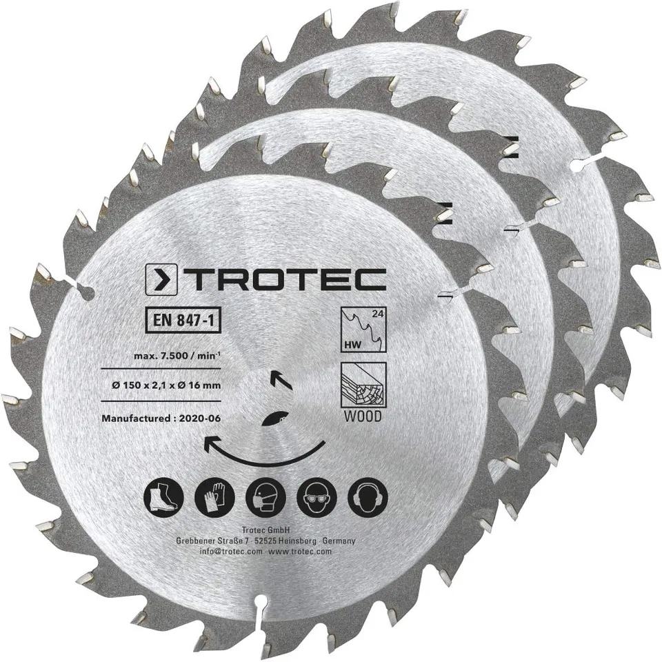 trotec-holzkreiss-gebl-tter-set-150-mm-24-z-hne-3-teilig-carbonstahl image 1