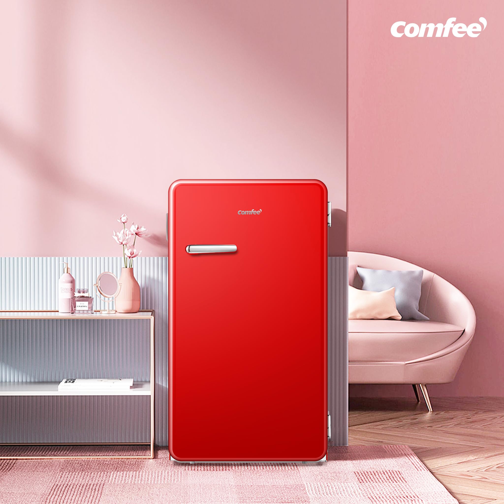 comfee-rcd93re2rt-e-mini-k-hlschrank-93-l-retro-rot image 7