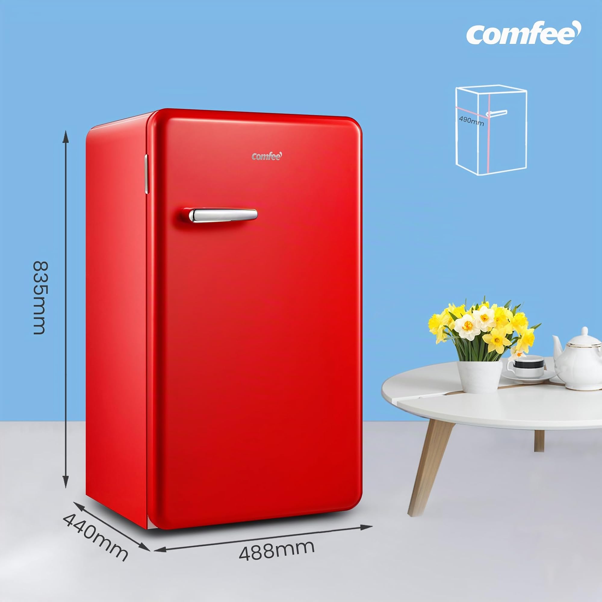 comfee-rcd93re2rt-e-mini-k-hlschrank-93-l-retro-rot image 5