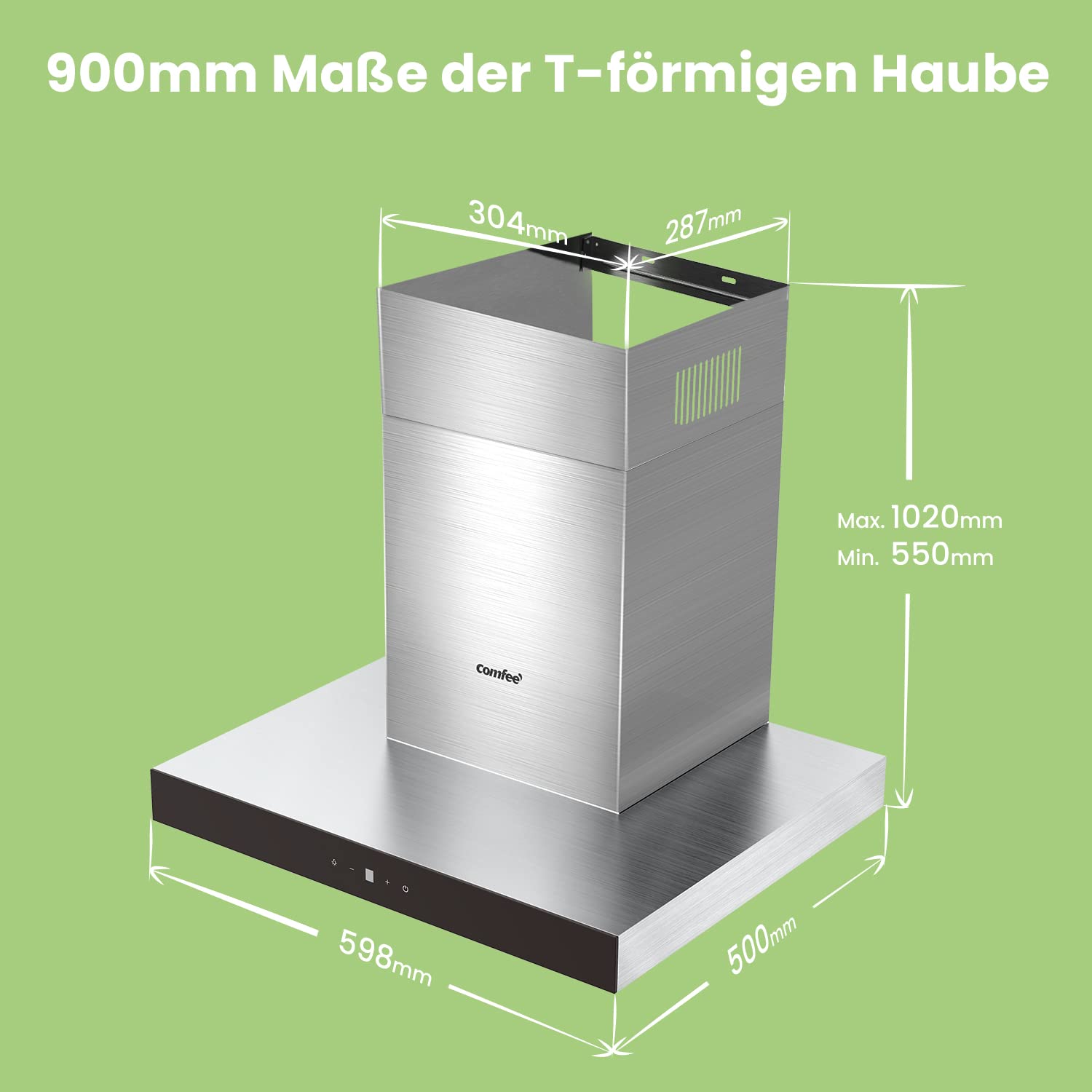 comfee-dunstabzugshaube-chw-7-6m77a2-60-cm-650-m-h-inox-schwarz image 5