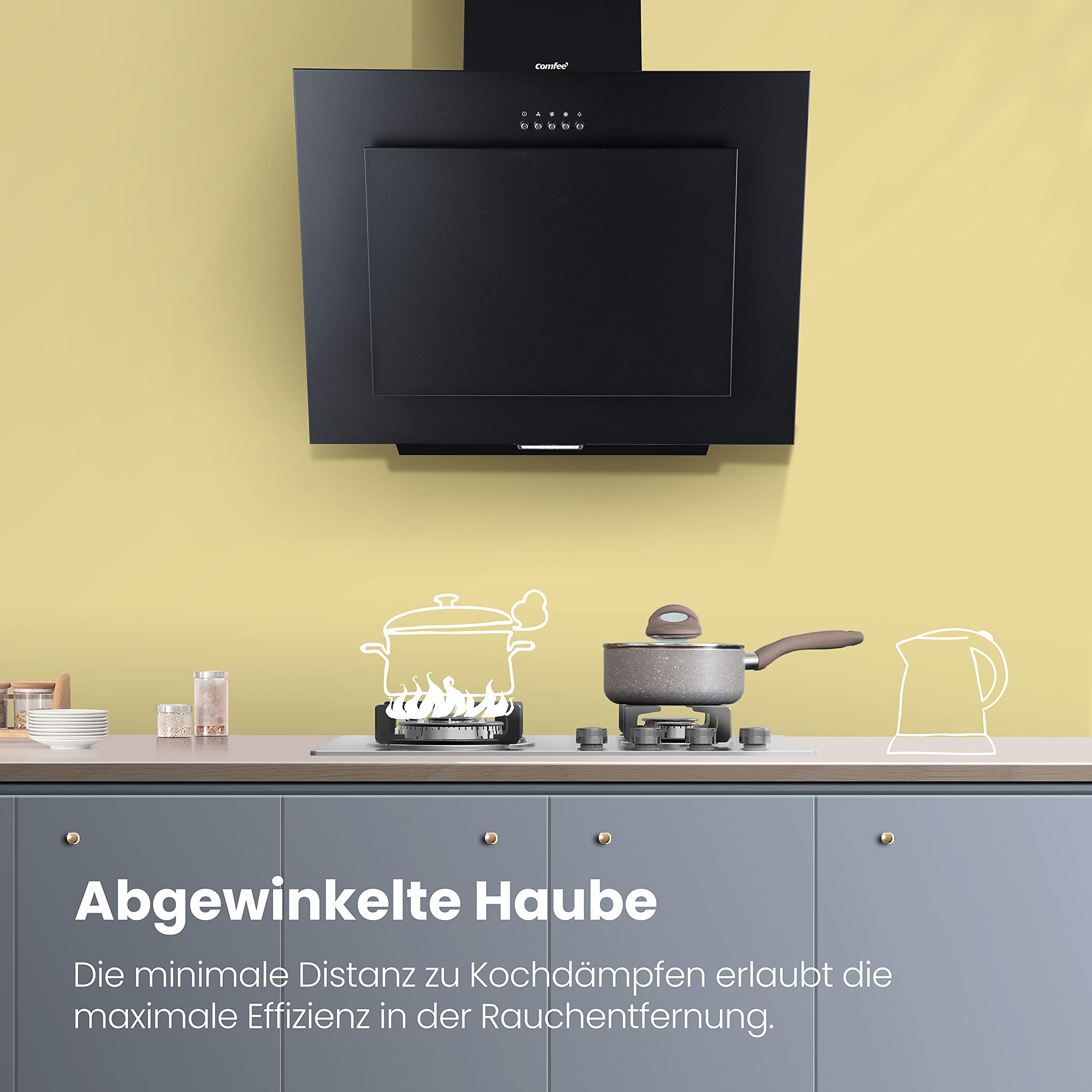 comfee-chk-3-6b-dunstabzugshaube-60-cm-wandhaube-schr-g image 2