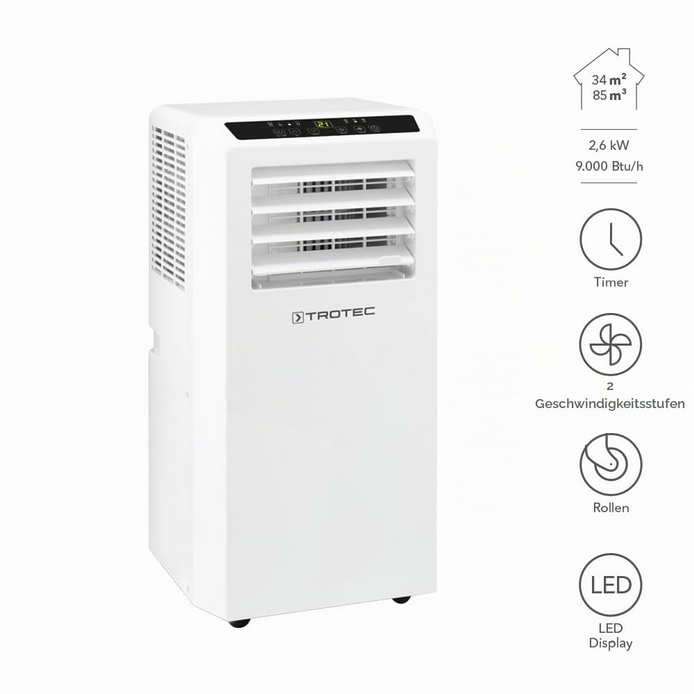 trotec-pac-2610-s-mobile-klimaanlage-2-6-kw-9000-btu image 2
