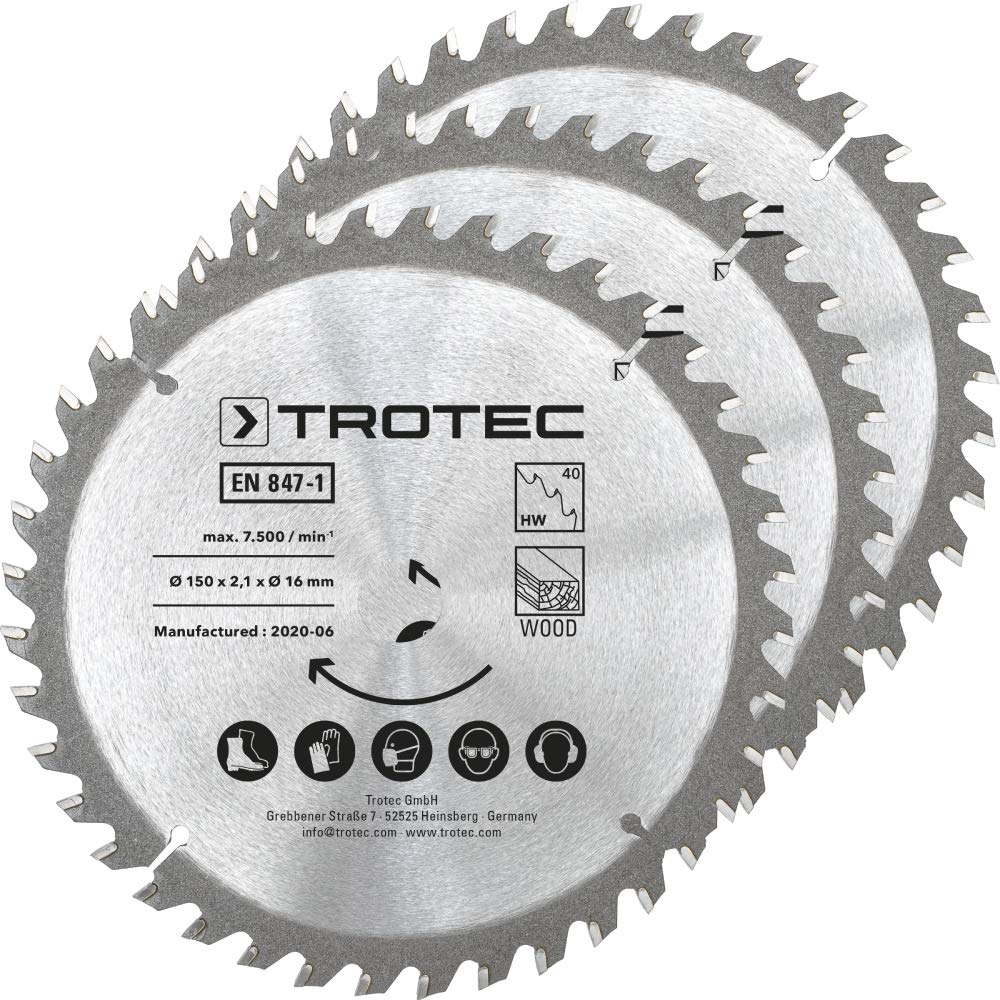 trotec-holzkreiss-gebl-tter-set-150-mm-40-z-hne-3-teilig-carbonstahl image 1