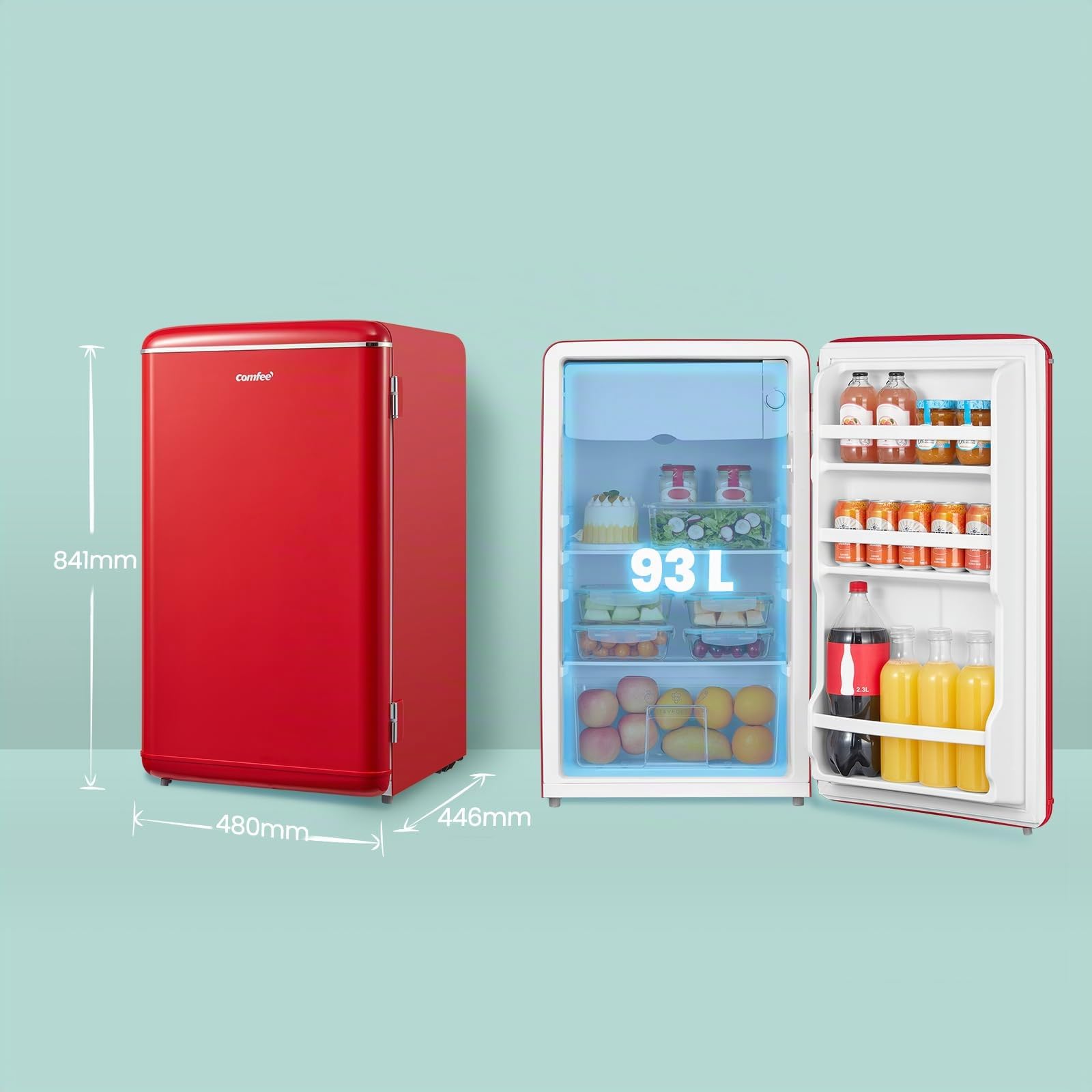 comfee-rcd93re2eurt-e-retro-mini-k-hlschrank-93-l-rot image 5