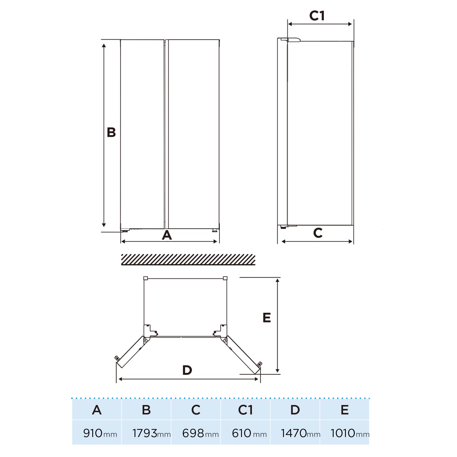 comfee-rcb-series-592-l-side-by-side-k-hlschrank-no-frost-35-db image 7