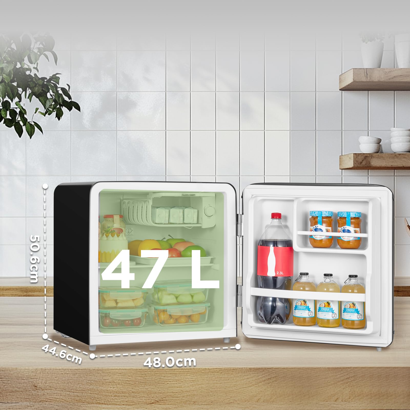 comfee-rcd50bl2eurte-mini-k-hlschrank-47-l-retro-schwarz-thermostat-41-db image 2