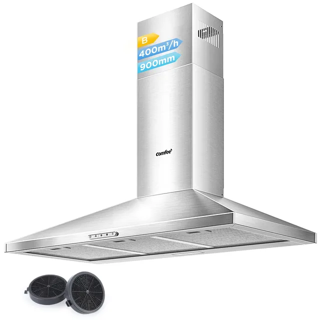 comfee-pyra17ss-90-dunstabzugshaube-90-cm-edelstahl image 1