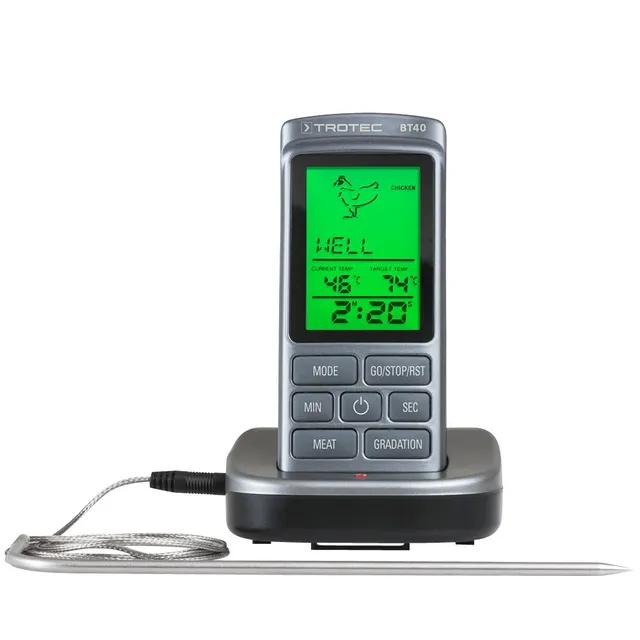 trotec-bt40-grillthermometer-digital-kabellos-20m-f-r-8-fleischsorten image 1
